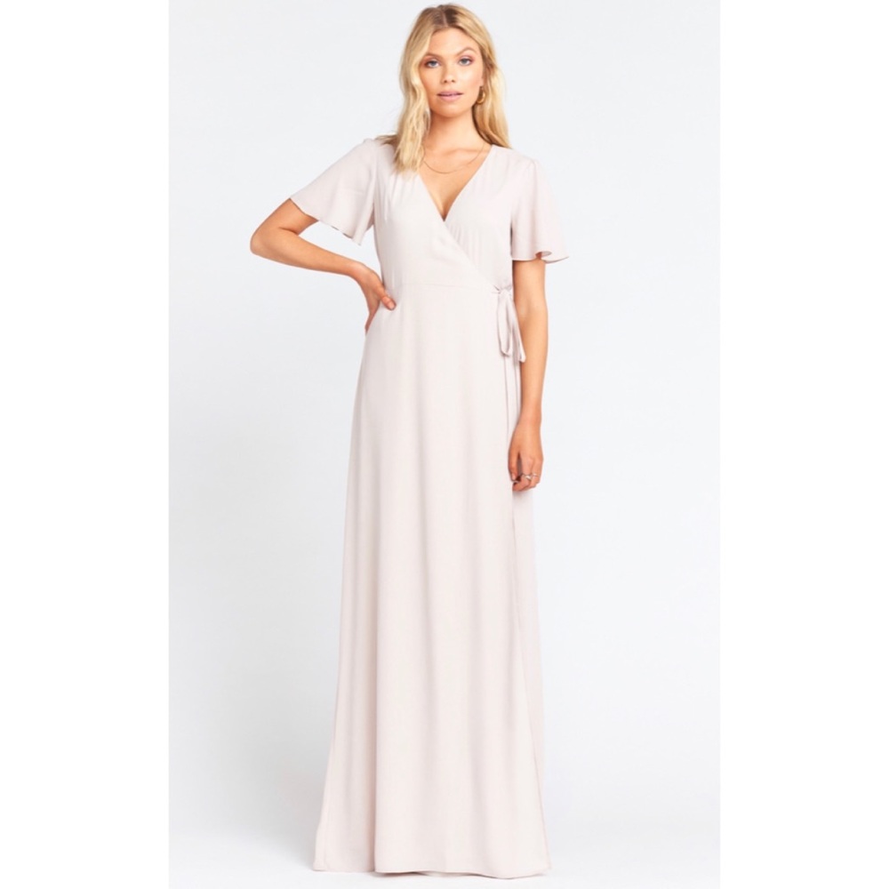 Noelle Flutter Wrap Dress - Bridesmaid Dress